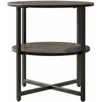 Modern Round 2-Tier Coffee Table - Black or White