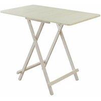 Space-Saving Folding Wooden Dining Table in Stylish White Finish