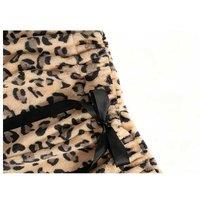 Women's Black Leopard Print Lightweight Loose Fit Summer Sweatpants - Breathable Athleisure Streetwear