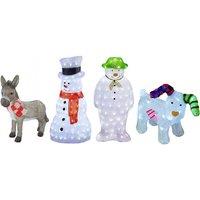 70cm Acrylic Light Up Outdoor Festive Figure with 70 LEDs - 4 Styles