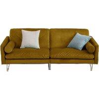 Alessia Velvet Sofa Bed in Orange, Green, or Mustard with Bolster Cushions