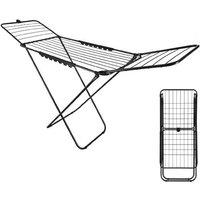 Winged Folding Clothes Drying Rack - 22-Bar Freestanding Laundry Airer, 18m Capacity