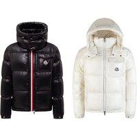 Unisex Black Unisex Designer Windproof Thick Down Coat With Detachable Hood