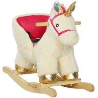 Unicorn Rocking Horse with Sounds & Safety Belt - Imaginative Plush Ride-On Toy for Toddlers (Ages 18-36M)
