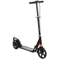 Black Kick Scooter for Kids Ages 6-12 - Adjustable Handlebar, Dual Brake, Outdoor Ride-On Toy