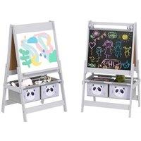 3-in-1 Kids Art Easel with Paper Roll & Storage - Creative Educational Toy for Ages 3-8, Animal Theme