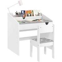 Kids Study Table & Chair Set - Creative Learning Desk for Ages 3-6, Star & Moon Theme