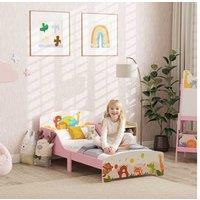 Cute Animal-Themed Toddler Bed with Safety Rails - Ages 3-6, Imaginative Sleep & Play, Space-Saving Kids Furniture