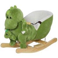 Dinosaur Rocking Horse Plush Toy - Interactive Music, Safety Belt, Ages 18-36 Months