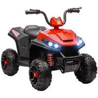 12V Kids Quad Bike Ride-On ATV, Ages 3-5 - Battery-Operated, Outdoor Adventure Toy, MP3 & Lights - Red