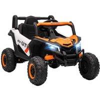 12V Remote Control Ride-On Car - Outdoor Electric Toy for Kids Ages 3-5, Music & Suspension - Orange
