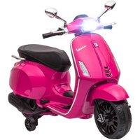 12V Vespa Ride-On Kids Bike - Pink, Electric Motorbike, Lights & FM Radio (Ages 3-8, Outdoor Fun)