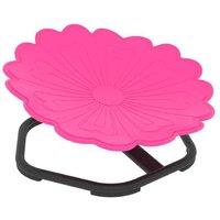 Flower Sensory Spinning Nursery Chair - Sturdy Steel & Thick Plastic, 360 Swivel, Pink Flower Design