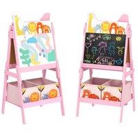 2-in-1 Kids Art Easel - Pink Creative Drawing Board, Ages 3+, Educational Toy