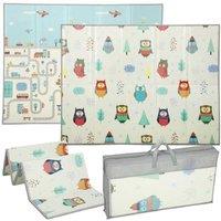 Foldable Double-Sided Baby Play Mat - Large 195x147cm, Easy-Clean, Portable, Non-Slip