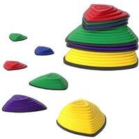 6pc Stackable Sensory Stepping Stones for Kids - Ages 3+, Educational Balance & Coordination Toy, Indoor/Outdoor Play