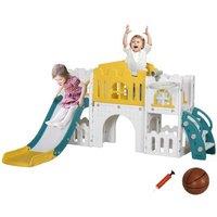 7-in-1 Toddler Indoor Slide & Basketball Playset - Ages 1-3, Safe HDPE, Multi-Activity Fun