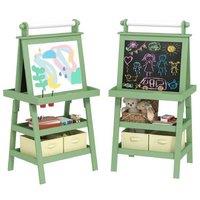 3-in-1 Kids Art Easel with Paper Roll, Chalkboard & Whiteboard - Creative Educational Toy for Ages 3-6