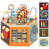 8-in-1 Wooden Activity Cube for Toddlers - Educational STEM Toy, Ages 18M+, Multi-Game Maze & Sorter