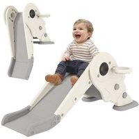 3-in-1 Indoor Slide & Climber with Basketball Hoop - Anti-Slip, Space-Themed Toy for Ages 2-5