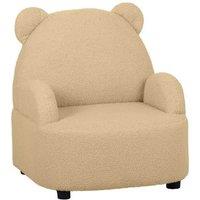 Bear-Shaped Kids Armchair - Teddy Fleece Toddler Chair, 18M-3Y, Soft Nursery Seating