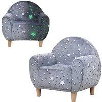 Glow-in-the-Dark Kids Nursery Armchair - Soft Foam, Star Design