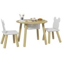 3pc Bear Kids Table & Chair Set - Creative Play Furniture (Ages 3-6, Durable, Imaginative)