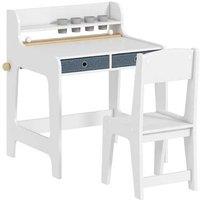 Kids Art Desk & Chair Set with Storage - Creative Workspace for Ages 3+