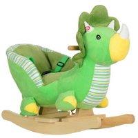 Interactive Plush Rocking Dinosaur Toy with Sounds & Safety Belt - Ages 18-36 Months - Imaginative Play