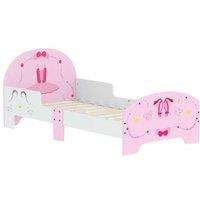 Ballet Princess Toddler Bed with Safety Rails - Pink, Ages 3-6, Imaginative Play, Compact