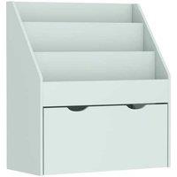 Wood Kids Bookcase with Shelves & Drawer - Mobile Storage Unit for Playroom or Bedroom