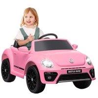 Volkswagen Beetle 12V Remote Control Ride-On Car - Battery-Powered, Suspension, Outdoor Fun, Ages 3-5
