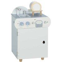 Wooden Dishwasher Sink Toy Set with Faucet - Imaginative Play Kitchen for Toddlers (Ages 3+) - Educational, Safe, 32-Piece Accessory Set