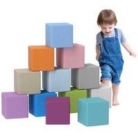 12PC Soft Play Foam Blocks Toy Set - Multicoloured - Creative Building for Kids Ages 3+ - Educational Indoor Play