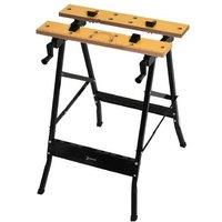4-in-1 Heavy-Duty Workbench, Sawhorse & Clamp Table - Foldable Steel Frame, 100kg Capacity