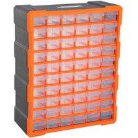 60 Drawer Plastic Tool Storage Cabinet - Stackable Organiser - 38x16x47.5cm - DURHAND