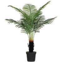 120cm Artificial Areca Palm Tree in Pot - 9 Lifelike Leaves, PE Material, Indoor Decorative Plant