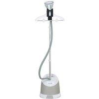 1800W Freestanding Garment Steamer - Large Tank, Fast Heat-Up, Accessories - Grey