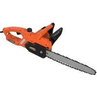 2000W Electric Chainsaw, 40cm - Heavy-Duty Corded Power Tool - Safety Brakes - Orange