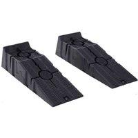 2.5 Ton Heavy-Duty Plastic Car Ramps - Extra Wide, Interlocking Design, 91cm Length - Pair