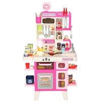 Pretend Play Kitchen Set for Kids - 104PCS, Lights & Sounds, Educational Toy, Ages 3+, Pink