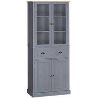 180cm Tall Modular Kitchen Pantry Cupboard - Wood, Adjustable Shelves, Farmhouse Style