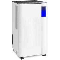 12L Compact Dehumidifier with 24-Hour Timer & 2L Tank - Adjustable Humidity, Quiet Operation, White