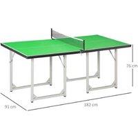 182cm Folding Mini Tennis Table with Net - Indoor & Outdoor Family Game, Foldable, Space-Saving Sports Table