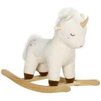 Rocking Unicorn Plush Ride-On with Sound - Imaginative Play Toy for Ages 2-4, Battery-Operated