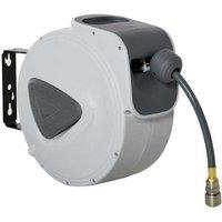Retractable Wall-Mounted Air Hose Reel - 1/4" BSP, Heavy-Duty PVC, 10m Hose, Auto-Retract