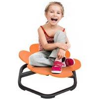 Ergonomic Sensory Spinning Chair for Kids - Orange, Durable PP & Steel, 50kg Capacity, Autism-Friendly