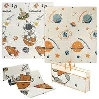Space-Themed Foldable Baby Play Mat - Waterproof, Reversible, Ages 0.5-6 - Imaginative, Safe Play Surface