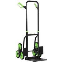 Six-Wheel Heavy-Duty Folding Sack Barrow Trolley - Steel Frame, Stair-Climbing Design, 120kg Capacity