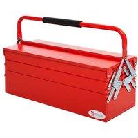 Steel 5-Tray Portable Tool Box - Heavy-Duty Metal Storage, 25kg Capacity, Industrial Style